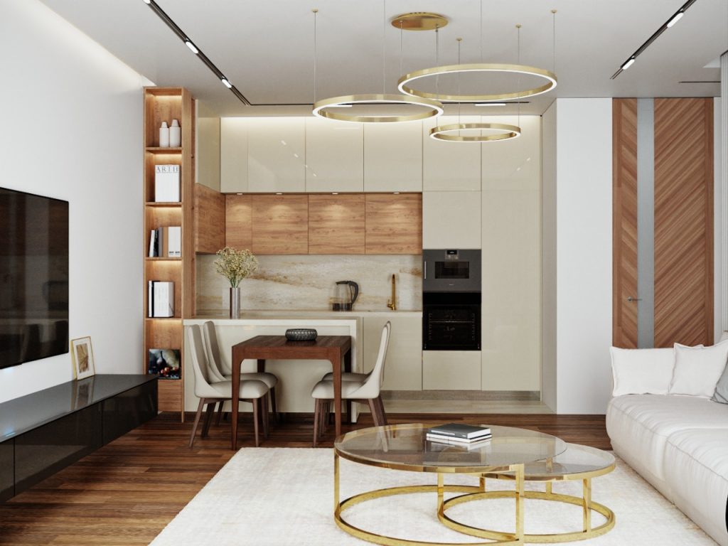 Обустройство кухни гостиной: правила зонирования, выбора мебели и стиля