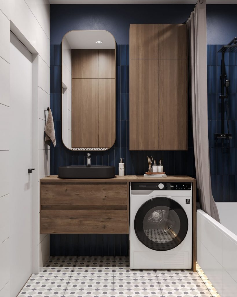 Дизайн для маленькой ванной: 25+ фото интерьеров с умным хранением и зонированием