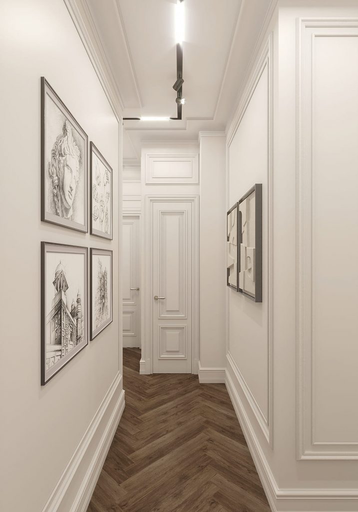 Какой дизайн выбрать для коридора в сталинке? Показываем лучшие приёмы оформления проходной зоны